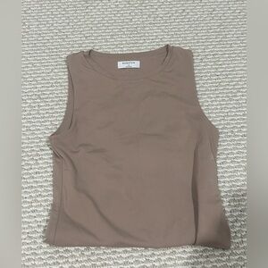 Babaton Aritzia Contour Sleeveless Bodysuit Taupe Medium Minimalist Staple